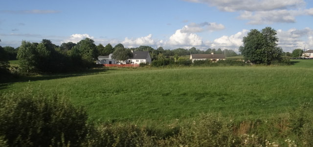 Field and houses