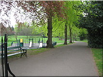 SP0481 : Way in to the park - Bournville, Birmingham by Martin Richard Phelan