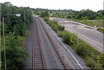 SK3716 : Railway sidings by the A511 by Philip Jeffrey