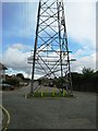 Electricity pylon in the road