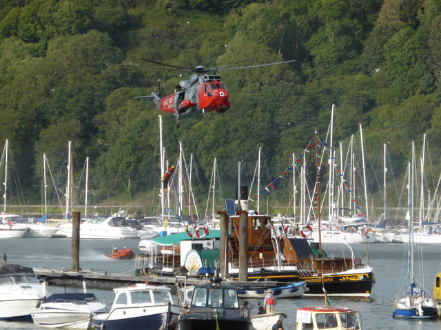 Air sea rescue display - Dartmouth Regatta
