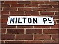 TQ6574 : Vintage street nameplate, Milton Place, Gravesend by Chris Whippet