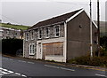 Boarded-up former shop in Blaengarw