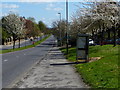 Telephone box along Groby Road