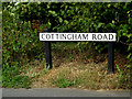 Cottingham Road sign