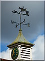 Clock and weathervane at Old Aylesfield Buildings