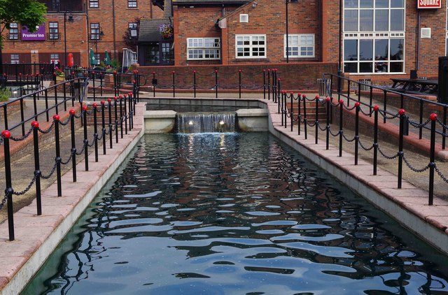 The ornamental canal at the Premier Inn, Shirwell Crescent, Furzton, Milton Keynes