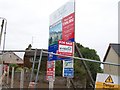 For sale signs at the entrance to The Valley Estate, Mullaghbawn