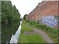 Brick wall and towpath