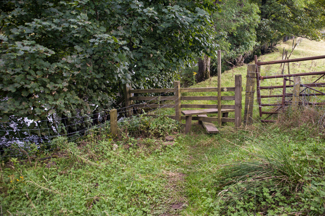 Stile on the Mossdale footpath