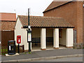 SK8076 : Bus Shelter and postbox, Laneham by Alan Murray-Rust