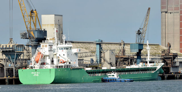 The "Arklow Mill" arriving at Belfast harbour - September 2014(1)