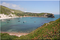 SY8279 : Lulworth Cove by Anne Burgess