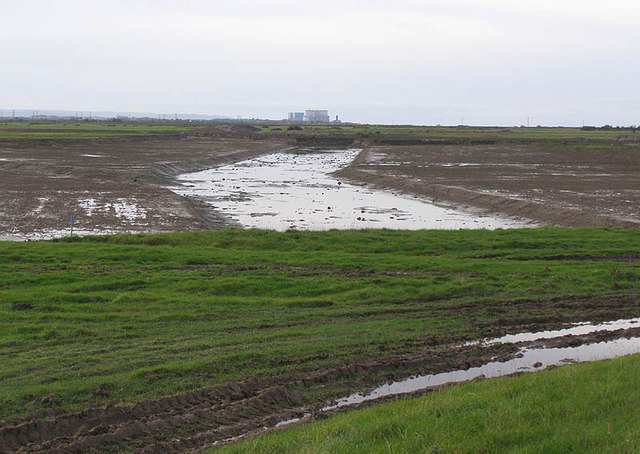 Steart Marshes Project early earthworks