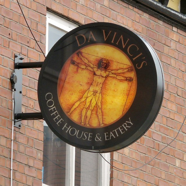 Sign of Da Vinci's Coffee House & Eatery