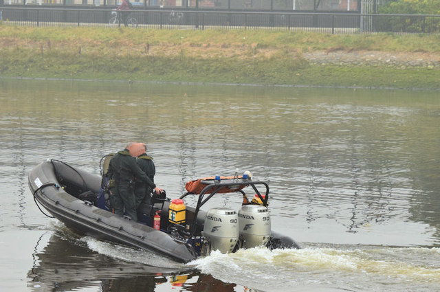 Police boat, River Lagan, Belfast (September 2014)