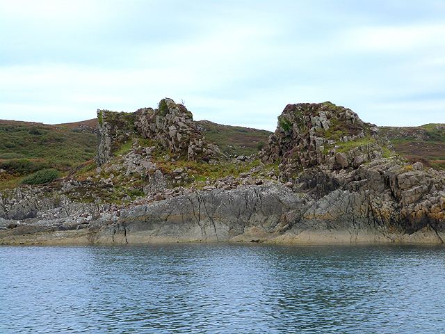 Two rocky pinnacles on Craignish Point