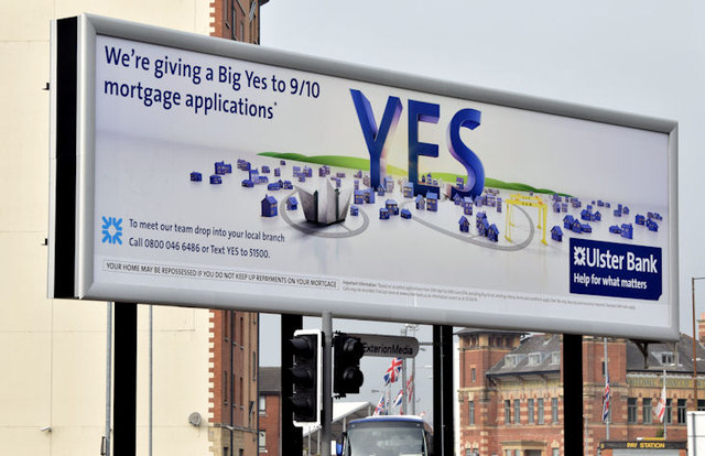 "YES" poster, Belfast (September 2014)