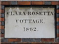 Date stone on Clara Rosetta Cottage, Old Shoreham Road / York Grove, BN1