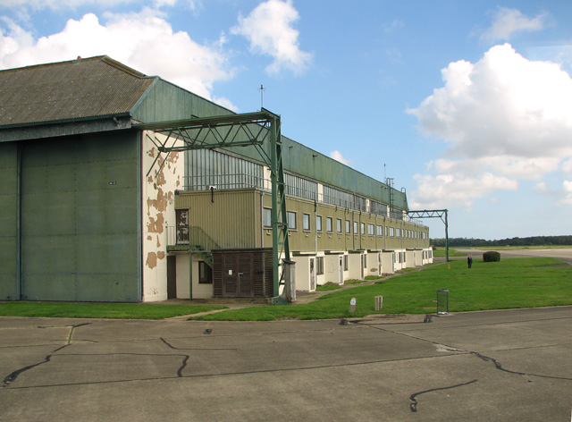 View along the south side of hangar 1