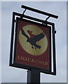 Sign for the Eagle & Child pub