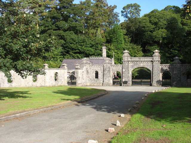 The gates to the Vaynol estate