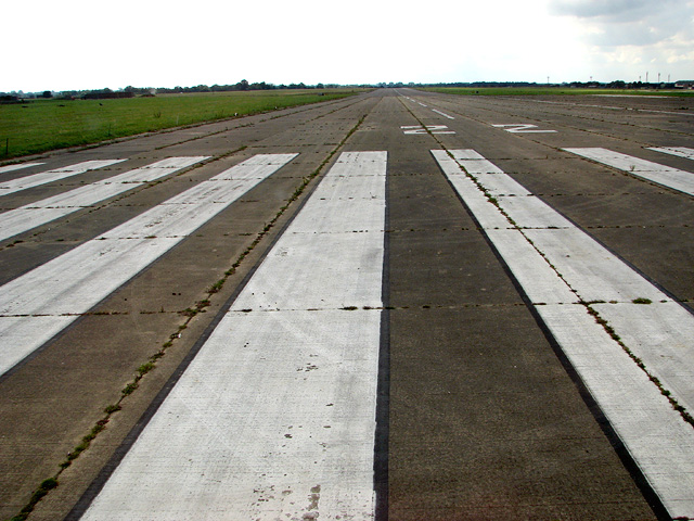 View along the main runway