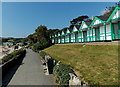 Long line of chalets facing Langland Bay, Swansea