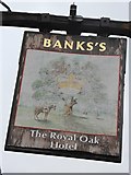 SO5968 : The Royal Oak Hotel sign by Oast House Archive