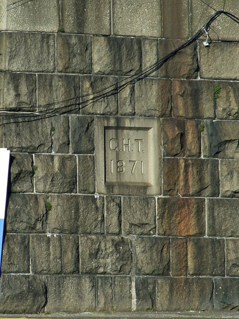 Date stone at James Watt Dock