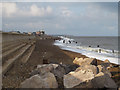 TM4655 : Slaughden sea wall by Roger Jones