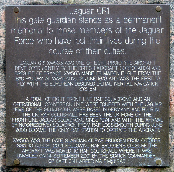 The Spirit of Coltishall - plaque