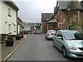 Outside the Post Office in Dunsford, looking west