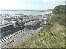 TR3341 : View of the Eastern Docks, Dover by John Baker