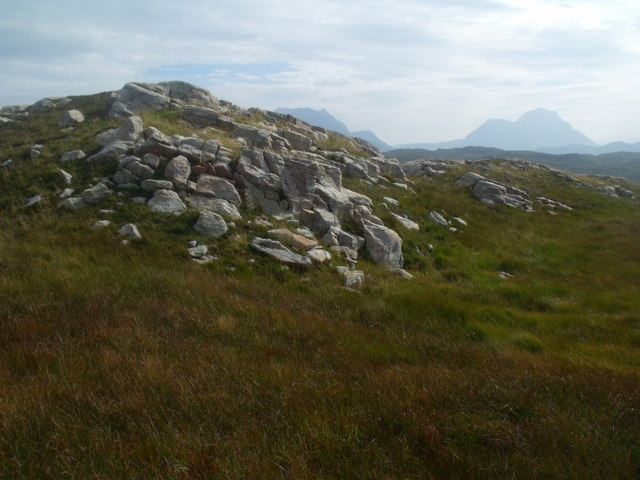 Apparently twin summit on cnoc above Loch a' Chapuill near Lochinver