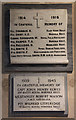 TF7123 : St Andrew, Congham - War Memorial WWI & WWII by John Salmon