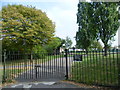 The entrance to Furzedown Recreation Ground from Chillerton Road