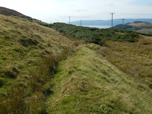 Linear mound near the Greenock Cut