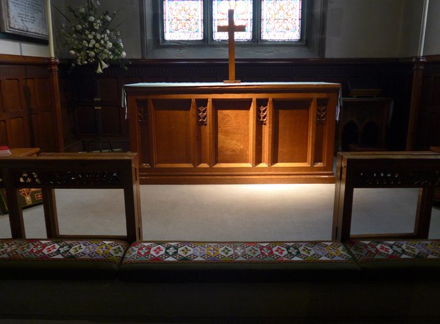 St Peter, Addingham: altar