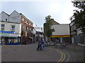 Pedestrians heading for Church Gate