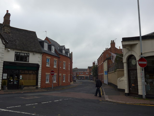Pedestrian heading from Steeple Row to Church Gate