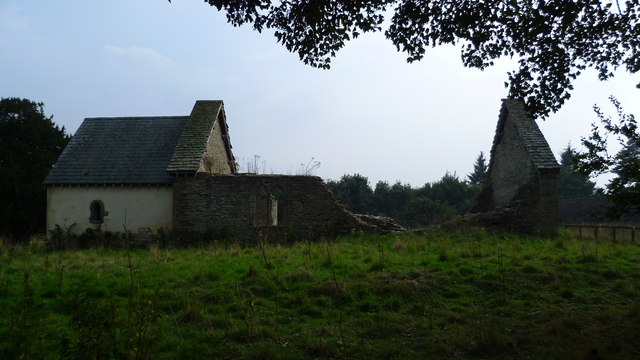 Ruined church at Downton on the Rock