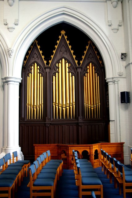 Organ case in St Luke's Church, Cambridge