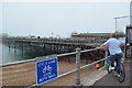 TQ8109 : Watching the work on Hastings Pier by Julian P Guffogg