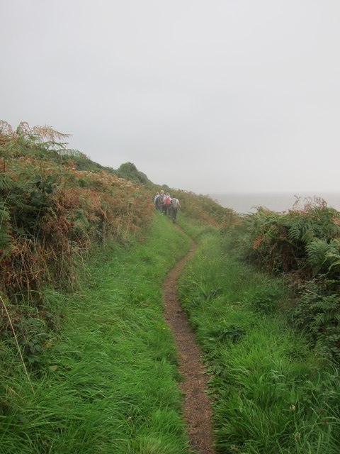 The coastal path from Portishead heading towards Clevedon