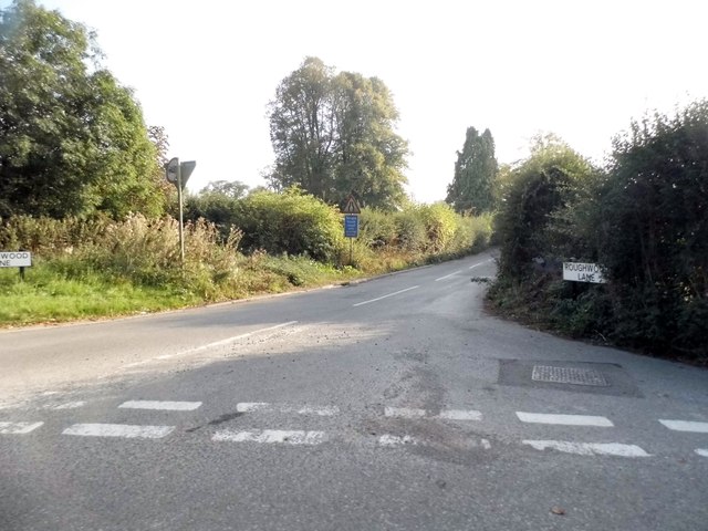 Roughwood Lane at the junction of Burtons Lane