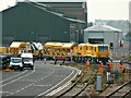 SU1685 : Track maintenance train, near Transfer Bridge, Swindon by Brian Robert Marshall