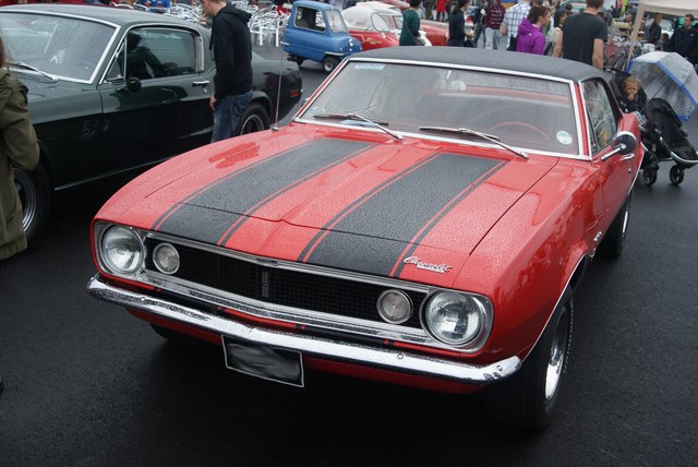 View of a 1967 Chevrolet Camaro in the Classic Car Boot Sale