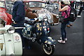 TQ3784 : View of one of the Lambrettas in the Classic Car Boot Sale by Robert Lamb