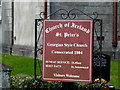S4698 : Information board, St Peter's church by Kenneth  Allen